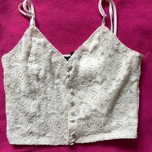 Cami corset white floral